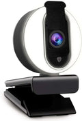 NexiGo N680E 1080P Webcam with Ring Light, Privacy Cover and Dual Microphone by NexiGo
