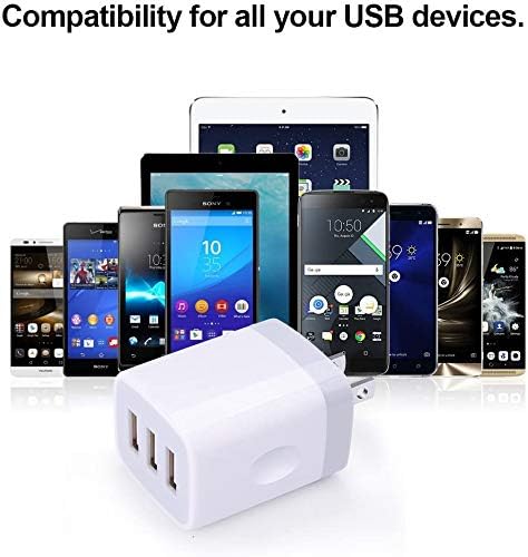 USB Charger Cubes, Wall Charger Adapter, Sicodo 3Pack Universal Travel 3.1A 3 - Image 2
