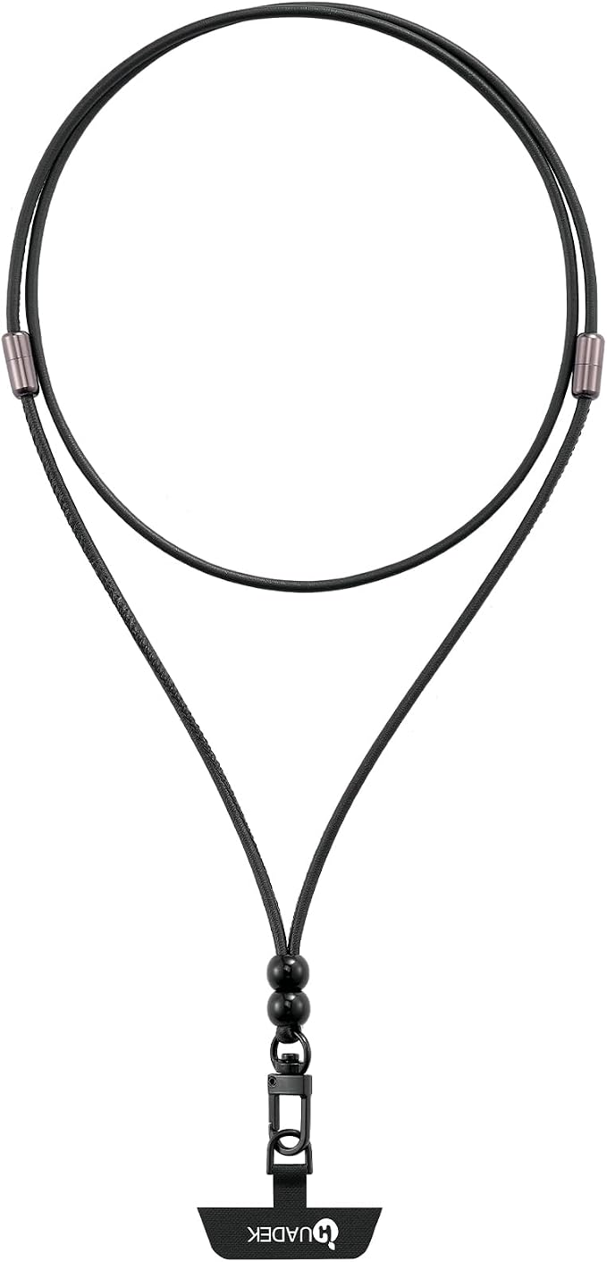 cell phone lanyard Detachable Phone Chain Strap Leather 2-in-1 Wristlet Phone by HUADEK