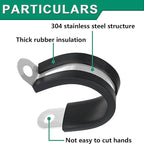 110PCS Cable Clamps Assortment Kit, 10 Sizes—1/4" 5/16" 3/8" 1/2" 5/8" 3/4" 1" - Image 3