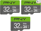 PNY 32GB Elite Class 10 U1 microSDHC Flash Memory Card by PNY
