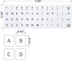 English Keyboard Stickers, Universal Keyboard Replacement Letters English White - Image 2