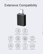 USB C Male to USB A Female Adapter, USB 3.2 GEN2 10Gbps High-Speed Data PD 60W - Image 3