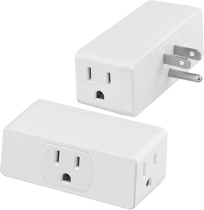 Multi Plug Wall Outlet 2pack, 3-Plug Wall Adapter, Cruise Essentials, by LYOOWNG