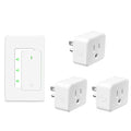 NineLeaf Wireless Remote Control Outlet Plug Kit, 3 Square Plug-in Light Outlets by NineLeaf