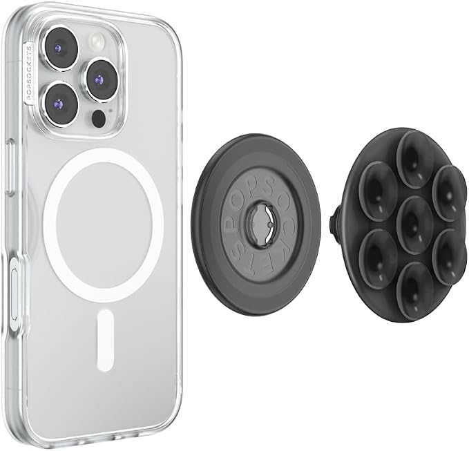 PopSockets Suck-Up™ Suction Grip & Stand, 3-in-1 MagSafe Phone Mount - Image 4