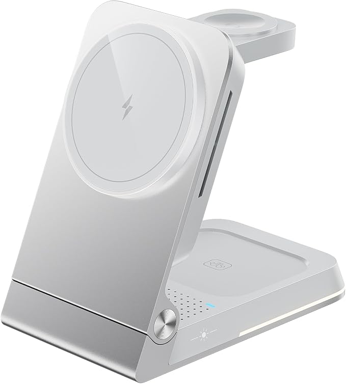 Aluminum 3 in 1 Wireless Charging Station, Foldable Wireless Charger - Image 7