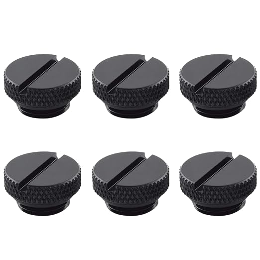 Dracaena.io 6 Pack G1/4" Thread, Thin Water Stop Plug Fitting by greenDRACAENA