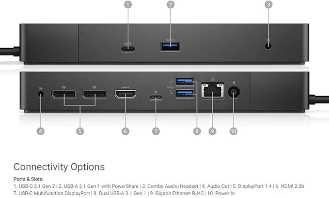 Dell WD19 180W Docking Station USB-C, Dual DisplayPort - Image 5