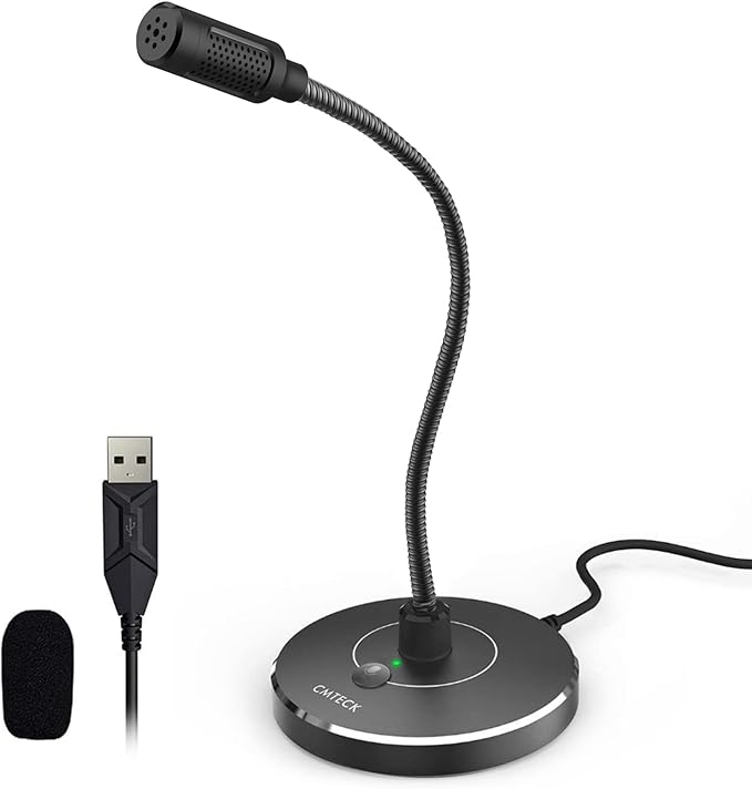 CMTECK USB Computer Microphone G009, Noise-Cancelling Recording Desktop Mic - Image 8