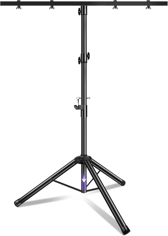 DJ Light Stand Heavy Duty Par Can Tripod T-Bar Stage Lights Stand Adjustable by PPH-SisyPurchaseNow