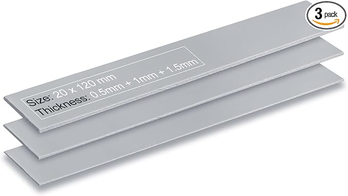 Aairhut 3 Pack 13 W/m.K Thermal Pads M.2, 70 x 20 mm x Highly Efficient Thermal by Aairhut