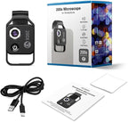 200X Magnification Microscope Lens withCPL Mobile LED Light Micro Pocket Macro - Image 5