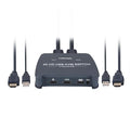 HDMI KVM Switch 1 Monitor 2 Computers, 4K@60Hz KVM Switcher by lotorasia