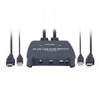 HDMI KVM Switch 1 Monitor 2 Computers, 4K@60Hz KVM Switcher by lotorasia