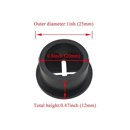 HAHIYO 4Pcs 0.8Inch/20mm Black Flexible Rubber Desk Grommet Wire Grommet Cable - Image 2