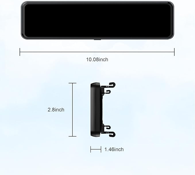 JOMISE T860+ Mirror Dash Cam 4K Front and 2.5K Rear, Detached Front Camera - Image 9