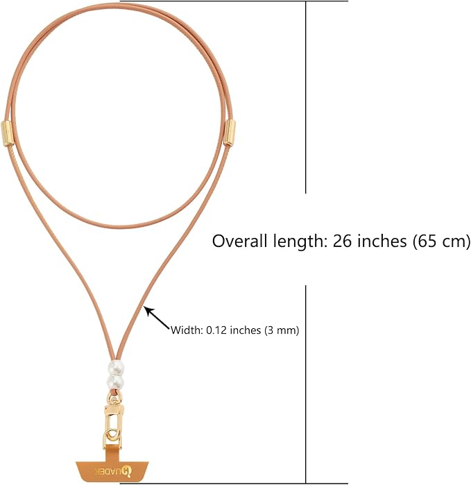Leather cell phone lanyard Detachable Phone Chain Strap 2-in-1 Phone Charm with - Image 6