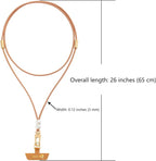 Leather cell phone lanyard Detachable Phone Chain Strap 2-in-1 Phone Charm with - Image 6
