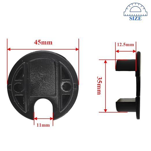 HAHIYO 2Pcs 1.38Inch/35mm Black Zinc Alloy Desk Grommet Wire Grommet Cable - Image 2