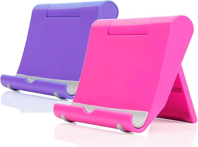 Cell Phone Stand for Desk 2 Pack Mobile Phone Holders Desktop Tablet Stand by JUSDIQIR