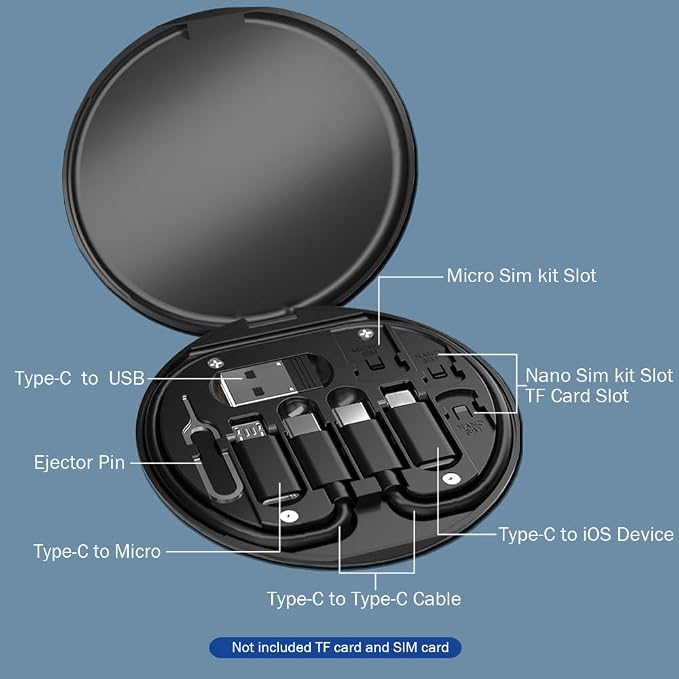 USB C Adapter Cable Kit, Data Transfer Contains Card Slot - Image 3