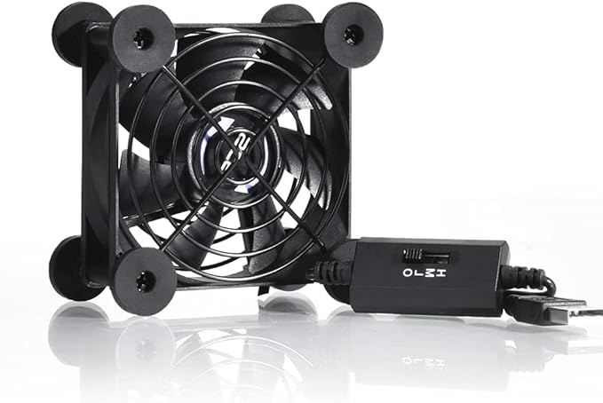 Quiet 80mm USB Fan, 5V USB Portable Cooling Fan by SCCCF