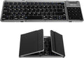 DeLUX Foldable Keyboard with Touchpad and Numeric Keypad, 2.4G Wireless and by DeLUX