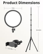 UBeesize 12" Ring Light with 62" Tripod Stand, Professional Big Ring Light with - Image 5