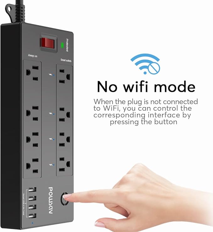 POWSAV 6 Ft WiFi Surge Protector - Image 6