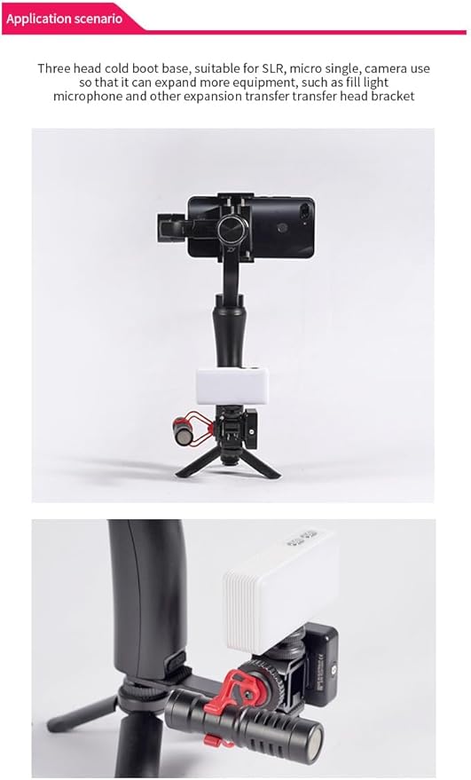 Aluminum Camera Cold Shoe Mount, Hot Shoe Extension Camera Flash Bracket - Image 3