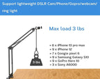 Overhead Tripod Mount for Camera Webcam Ring Light, Flexible Over Head Arm for - Image 4
