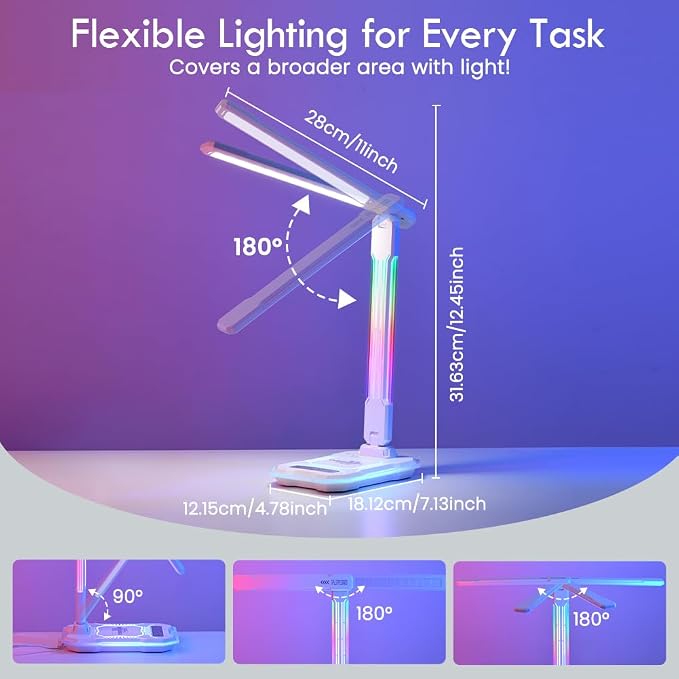 WILIT Desk Lamp for College Dorm Room, Sound Reactive RGB Lamp, Gamer Room Decor - Image 7