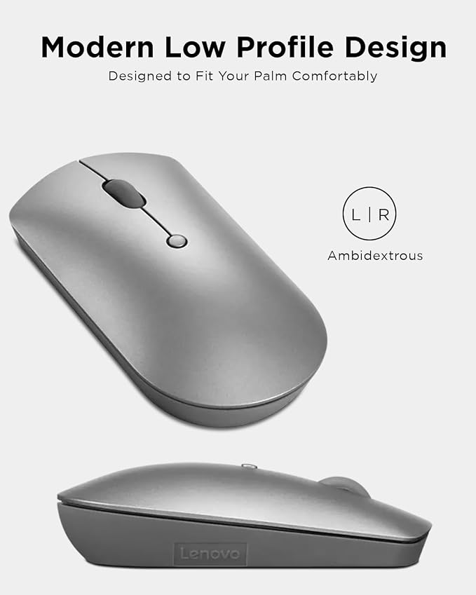 Lenovo 600 Bluetooth Silent Mouse, Adjustable DPI, 4 Button, Microsoft Swift - Image 3