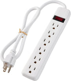 6-Outlet Surge Protector – 250 Joules, 2ft Cord, 1875W Max – Right Angle Plug by PowerEnvy