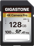 GIGASTONE 128GB SD Card, 4K Camera Pro, A1 V30 SDXC Memory Card 4K UHD Video by Gigastone