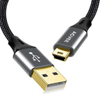 AGVEE 2 Pack 3.3ft Mini USB Cable, Braided Durable USB-A to Mini-B Charger by AGVEE