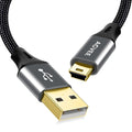 AGVEE 2 Pack 1ft Mini USB Cable, Braided Durable USB-A to Mini-B Charger by AGVEE