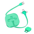 Three in One Charging Cable Cord. 3 in 1 Charging Cable Retractable. Compatible by Gartmost