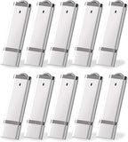 KEXIN 16 GB Flash Drive 10 Pack 16GB Thumb Drive Multipack Silver Jump Drives by Home