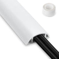 Cord Hider Floor - 3FT White Cord Cover by LZEOY