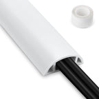Cord Hider Floor - 3FT White Cord Cover by LZEOY