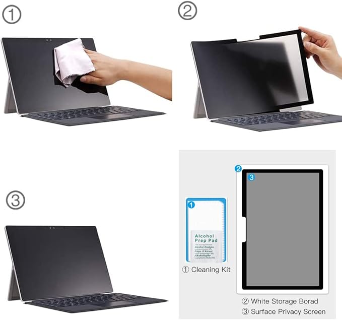 FILMEXT for Microsoft Surface GO 2th Generations Fully Removable Privacy Screen - Image 7