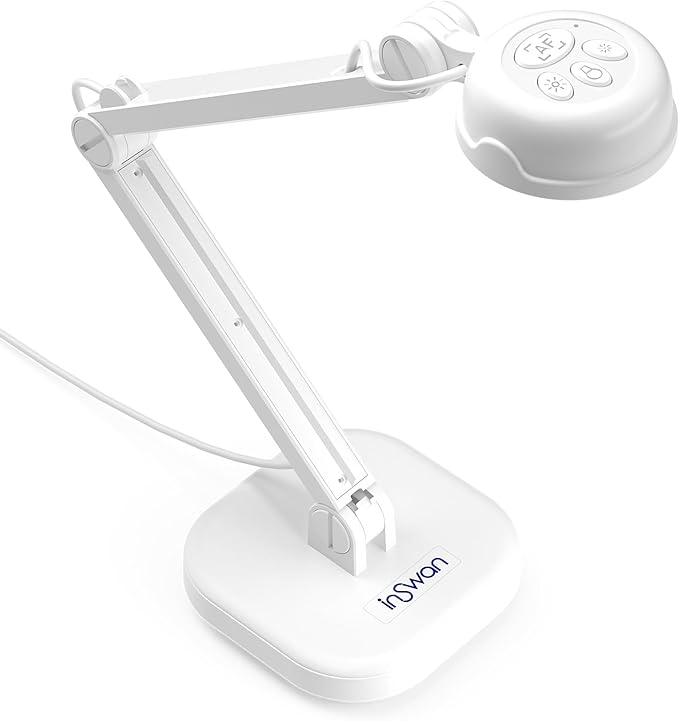 INS-1 USB Document Camera — 8MP Ultra HD, Auto Focus, LED Light, Built-in by INSWAN