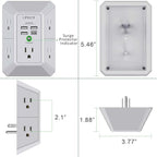 USB Wall Charger, Surge Protector, QINLIANF 5 Outlet Extender - Image 7