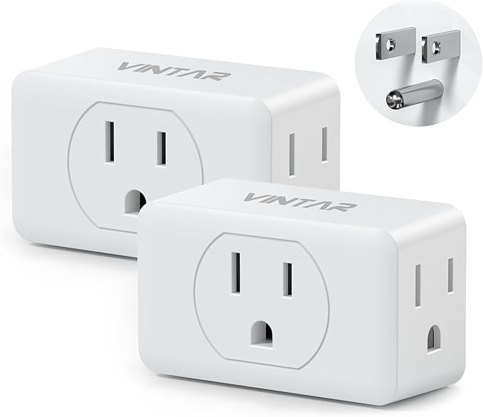 Multi Plug Wall Outlet Extender 2 Pack, VINTAR Electrical Multiple Outlet by VINTAR