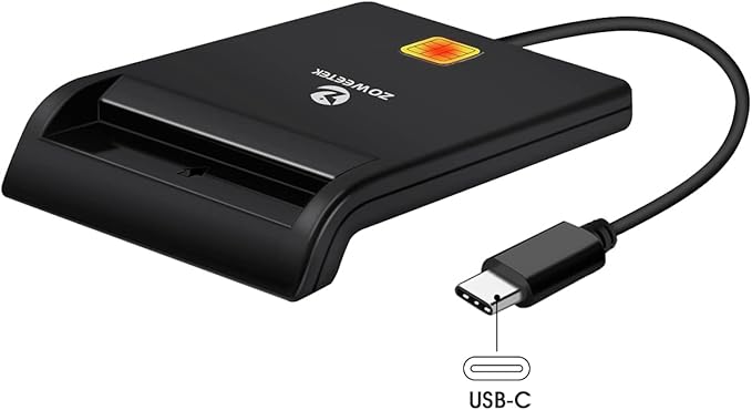 ZOWEETEK Type C CAC Reader, Smart CAC Card Reader USB C - Image 7