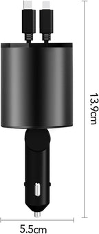 Retractable Car Charger, 4 in 1 Super Fast Car Phone Charger 60W, 2 Retractable - Image 7
