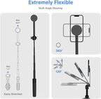 PHOPIK 35" Magnetic Selfie Stick Phone Tripod, Extendable Phone Tripod - Image 3