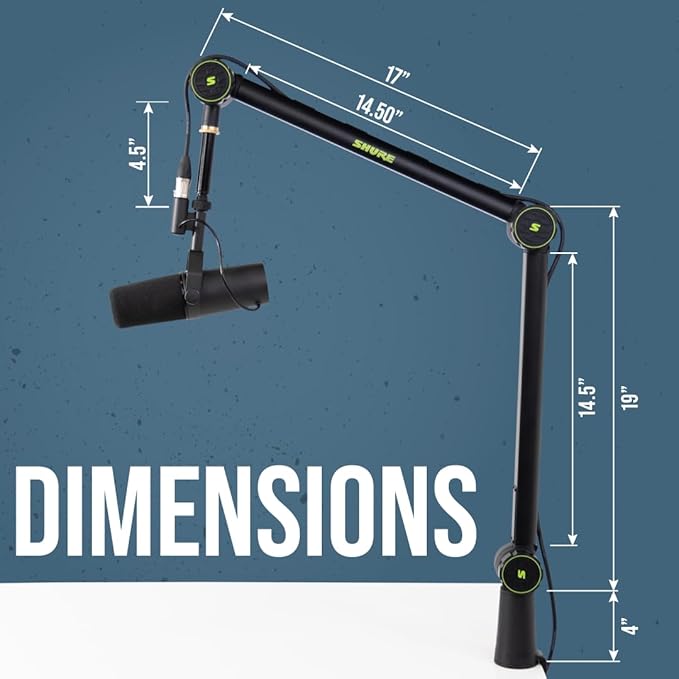 Shure by Gator Deluxe Articulating Desktop Podcasting Mic Boom Arm - Image 6